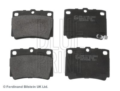 Set of brake linings, disc brake