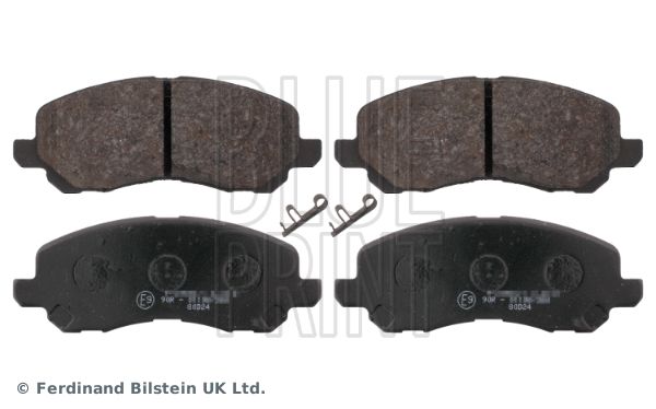 Set of brake linings, disc brake