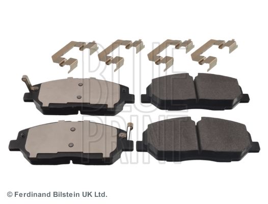 Set of brake linings, disc brake