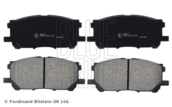 Set of brake linings, disc brake