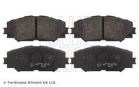 Set of brake linings, disc brake