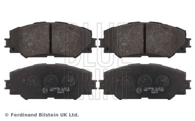 Set of brake linings, disc brake