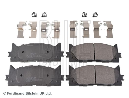 Set of brake linings, disc brake