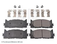 Set of brake linings, disc brake