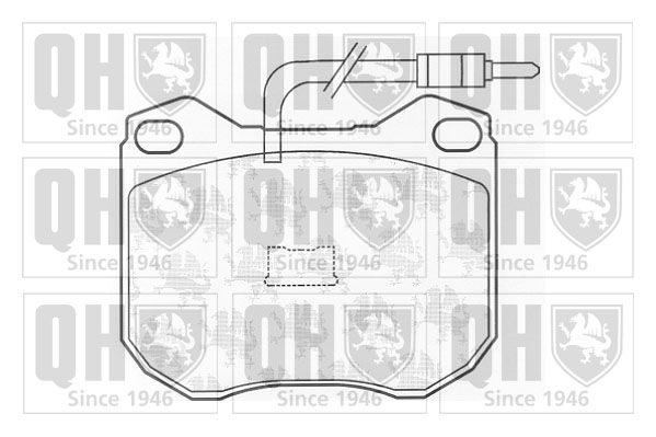 Set of brake linings, disc brake