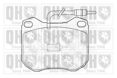 Set of brake linings, disc brake