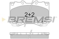 Set of brake linings, disc brake