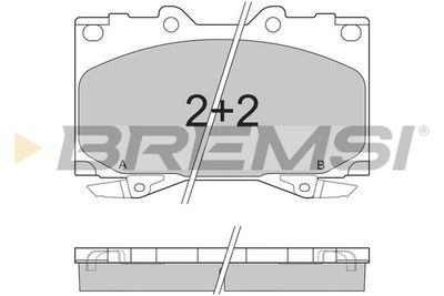 Set of brake linings, disc brake