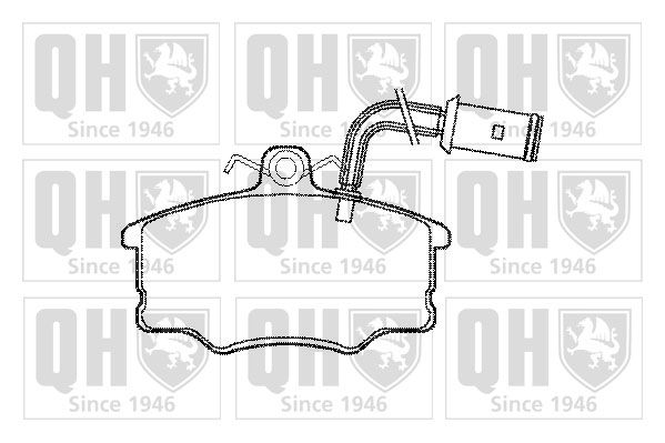 Set of brake linings, disc brake