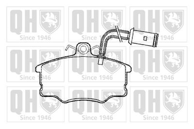 Set of brake linings, disc brake