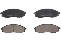 Set of brake linings, disc brake