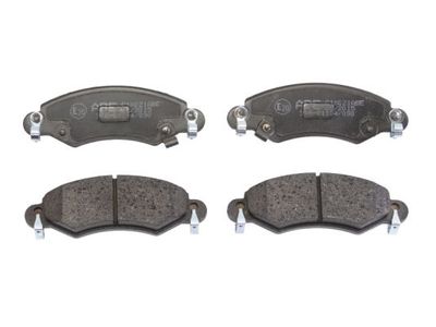 Set of brake linings, disc brake