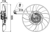 Fan, engine cooling system