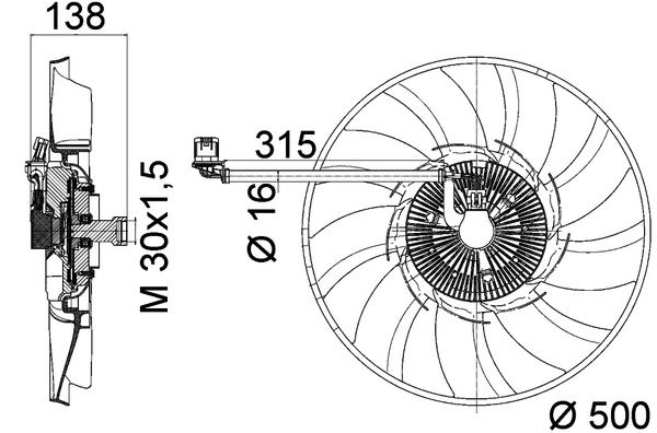 Fan, engine cooling system