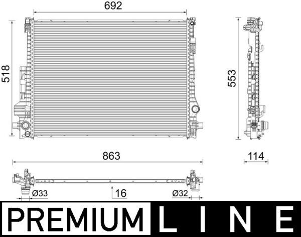 Radiator, engine cooling system