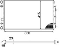 Radiator, engine cooling system