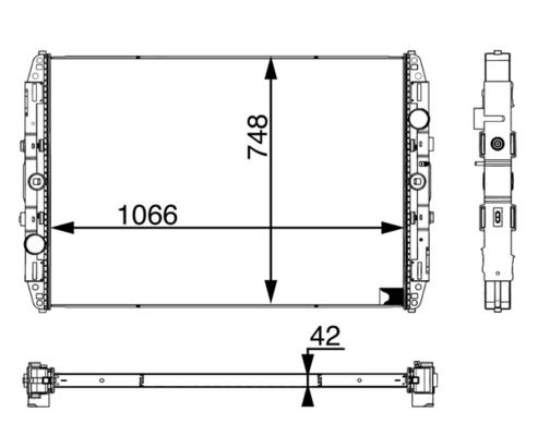 Radiator, engine cooling system