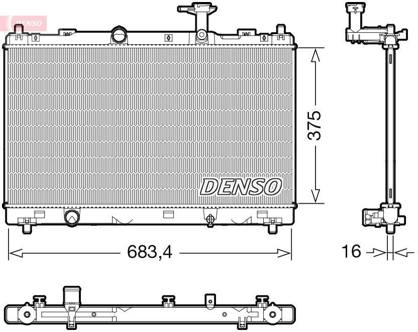 Radiator, engine cooling system