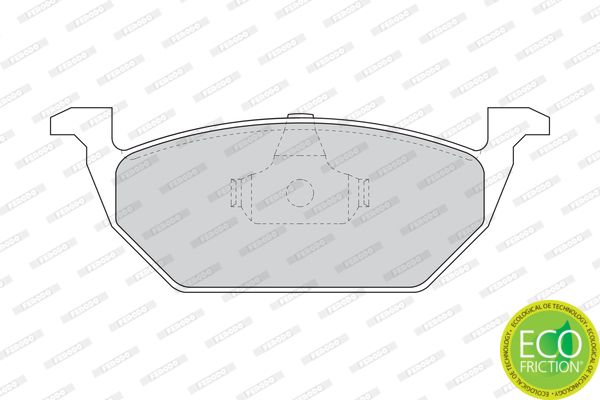 Set of brake linings, disc brake