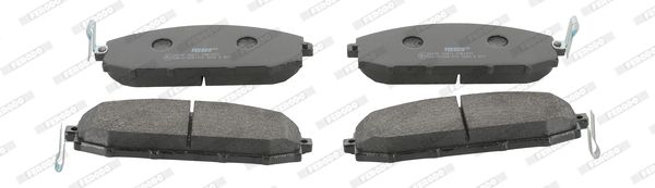 Set of brake linings, disc brake