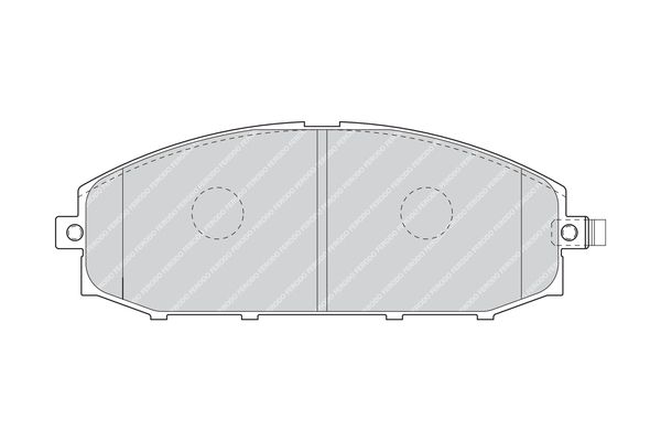 Set of brake linings, disc brake