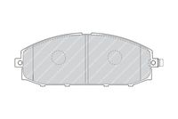 Set of brake linings, disc brake