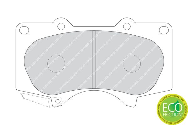 Set of brake linings, disc brake