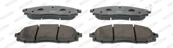 Set of brake linings, disc brake