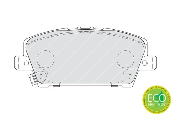 Set of brake linings, disc brake