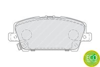 Set of brake linings, disc brake