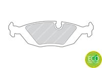 Set of brake linings, disc brake