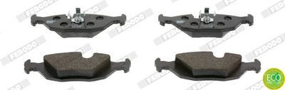 Set of brake linings, disc brake