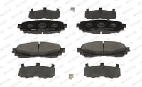 Set of brake linings, disc brake