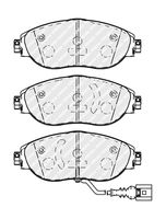 Set of brake linings, disc brake