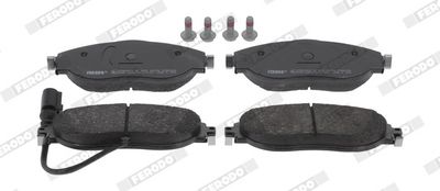 Set of brake linings, disc brake