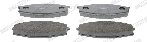 Set of brake linings, disc brake