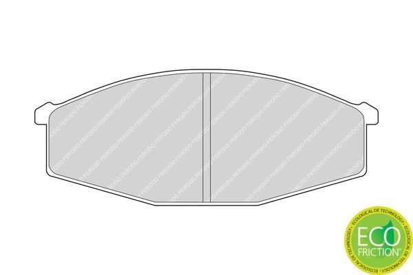 Set of brake linings, disc brake