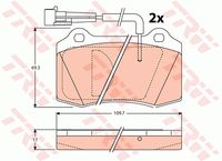 Set of brake linings, disc brake