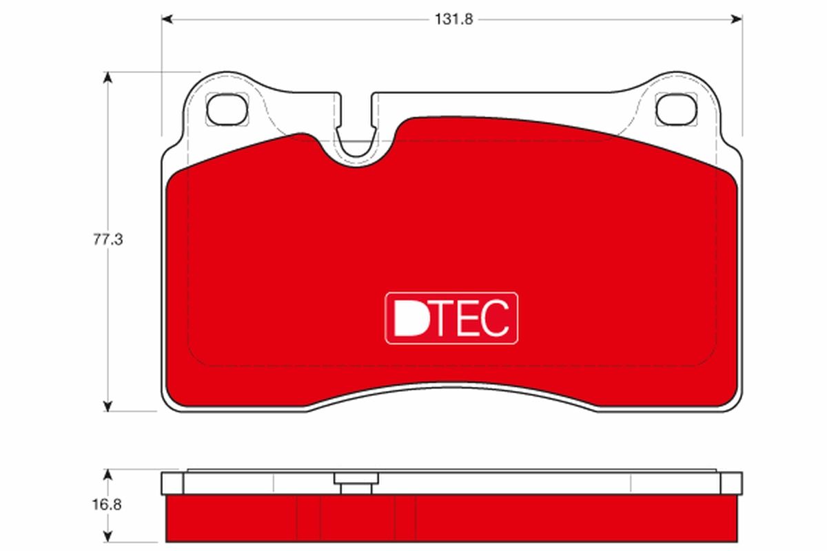 Set of brake linings, disc brake