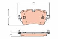 Set of brake linings, disc brake