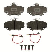 Set of brake linings, disc brake