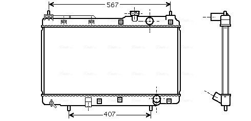 Radiator, engine cooling system