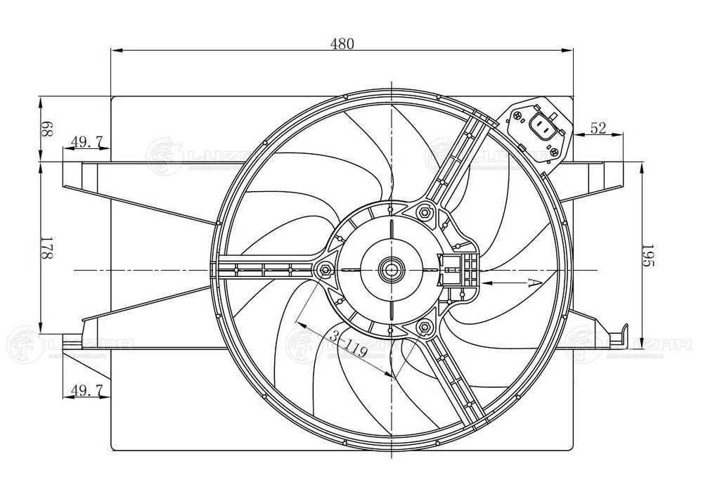 Fan, engine cooling system