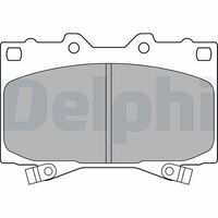 Set of brake linings, disc brake