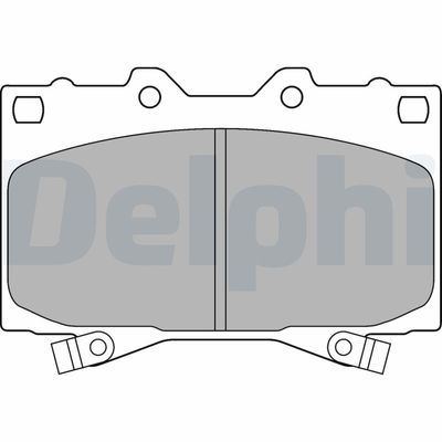 Set of brake linings, disc brake