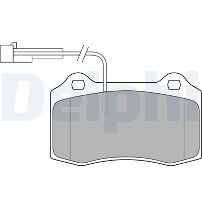 Set of brake linings, disc brake