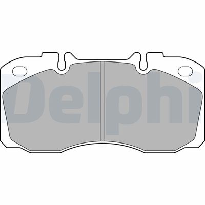 Set of brake linings, disc brake