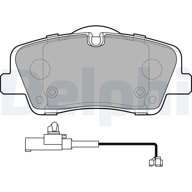 Set of brake linings, disc brake