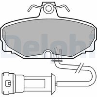 Set of brake linings, disc brake