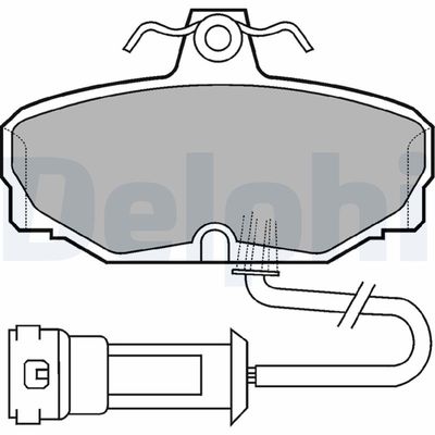 Set of brake linings, disc brake